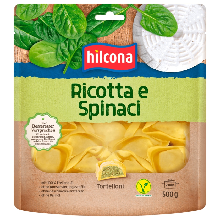 Hilcona Tortelloni Ricotta e Spinaci vegetarisch 500g